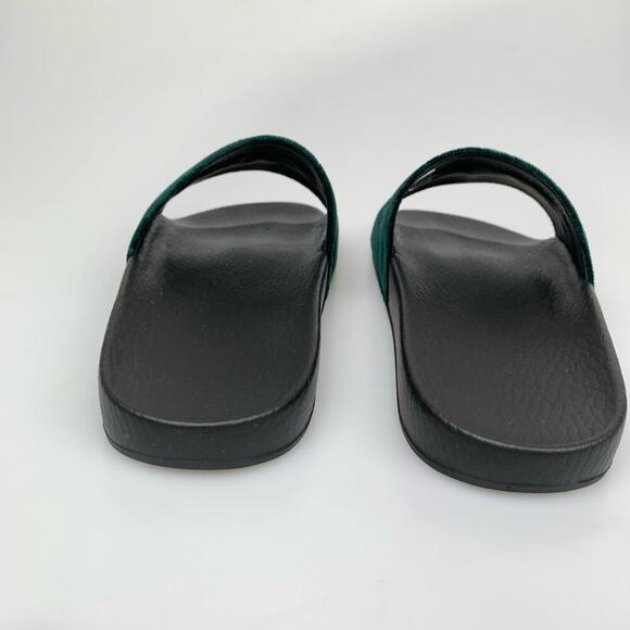 NIB Gucci Pursuit Embroidered Velvet Pool Slide Sandal, Black In Green Size 37 - Picture 8 of 14